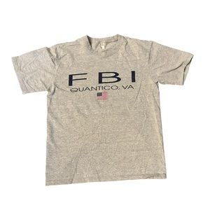 FBI graphic tee in gray, size large